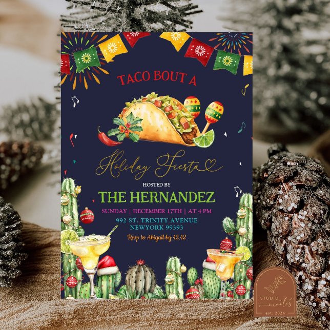 Invitación Navidades de Taco Bout Night Fiesta Margaritas Fie (Subido por el creador)