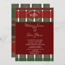 Invitación Navidades de Tartán atacan Boda de invierno de Bor