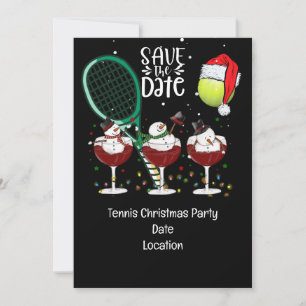 Invitación Navidades de tenis con Santa Claus muy probablemen