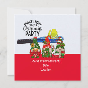 Invitación Navidades de tenis con Santa Claus muy probablemen