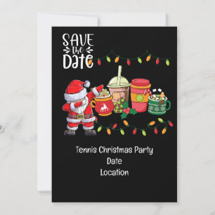 Invitación Navidades de tenis con Santa Claus muy probablemen