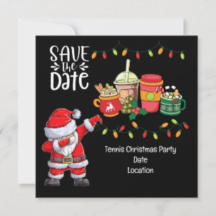 Invitación Navidades de tenis con Santa Claus muy probablemen