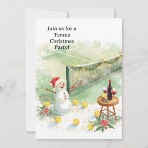 Invitación Navidades de tenis con Snowman