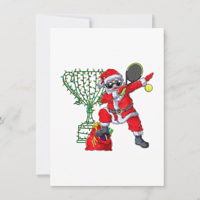 Invitación navidades de tenis en santa bailarinas regalo de N (Anverso)