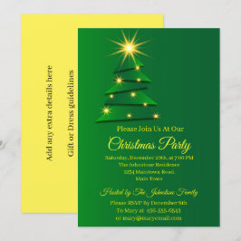 Invitación Navidades de texto de cambio de nombre de árbol ve