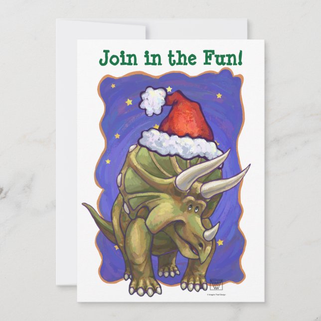 Invitación Navidades de Triceratops (Anverso)