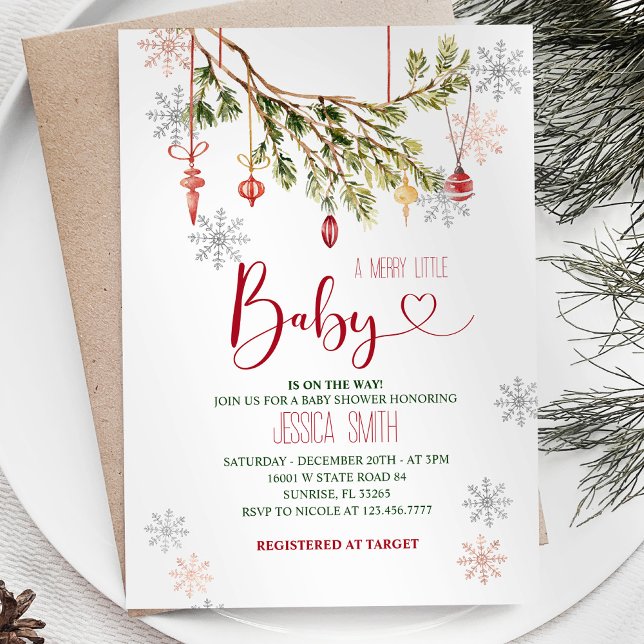 Invitación Navidades de vacaciones Baby Shower de invierno. (Subido por el creador)