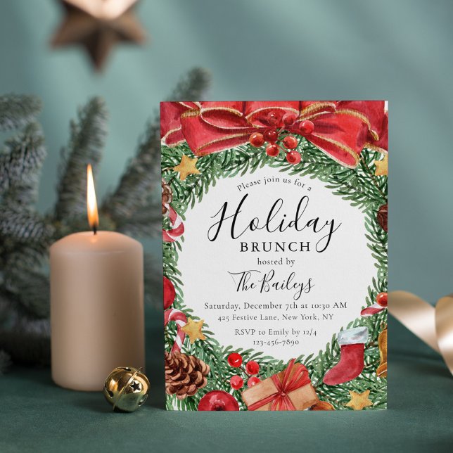 Invitación Navidades de vacaciones de brunch Moda de invierno (Subido por el creador)