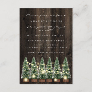 Invitación Navidades de vacaciones de invierno Fiesta Wood Ru
