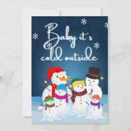 Invitación Navidades de vacaciones de nieve en casa abierta