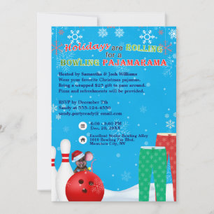 Invitación Navidades de vacaciones discutiendo el cielo azul 