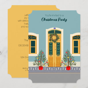 Invitación Navidades de vacaciones fiesta de la casa festiva 
