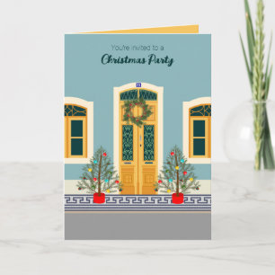 Invitación Navidades de vacaciones fiesta de la casa festiva 