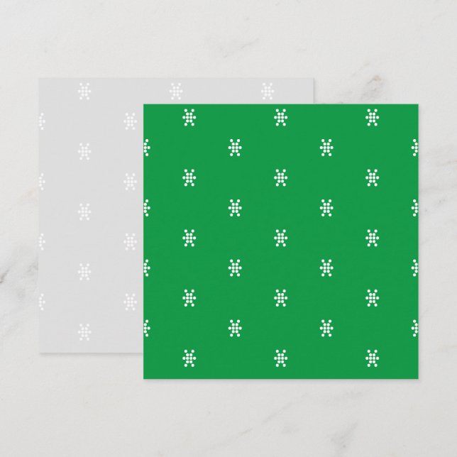 Invitación Navidades de vacaciones grises con copos de nieve  (Anverso / Reverso)