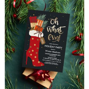 Invitación Navidades de vacaciones Stiletto Boots