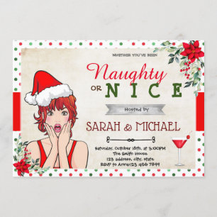 Invitación Navidades de vacaciones traviesos o buena invitaci