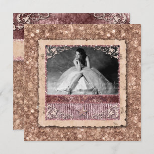 Invitación Navidades de Valedictorian Rosa Estrella del Oro