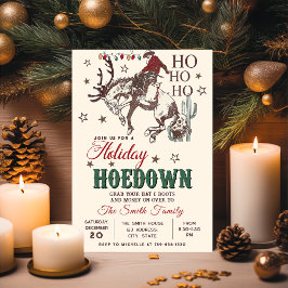 Invitación Navidades de Vaquero del Oeste fiesta del Hoedown
