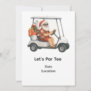 Invitación Navidades de verano de Golf Santa Claus