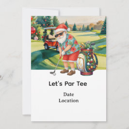 Invitación Navidades de verano de Golf Santa Claus