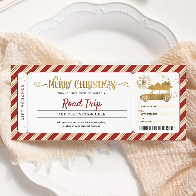 Invitación Navidades de viaje por carretera pagan boleto (Subido por el creador)