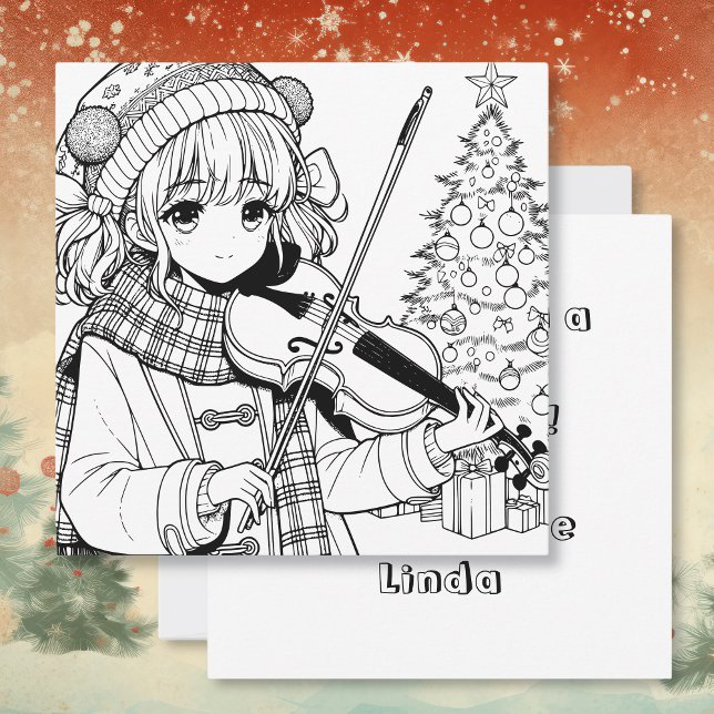 Invitación Navidades de Viola de Anime Chica (Subido por el creador)