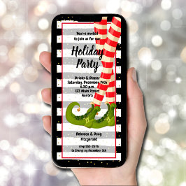 Invitación Navidades de Whimsical Elf Legs