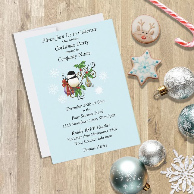 Invitación Navidades de Winter Chickadee (Subido por el creador)