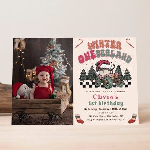 Invitación Navidades de Winter ONEderland Truck foto de cumpl