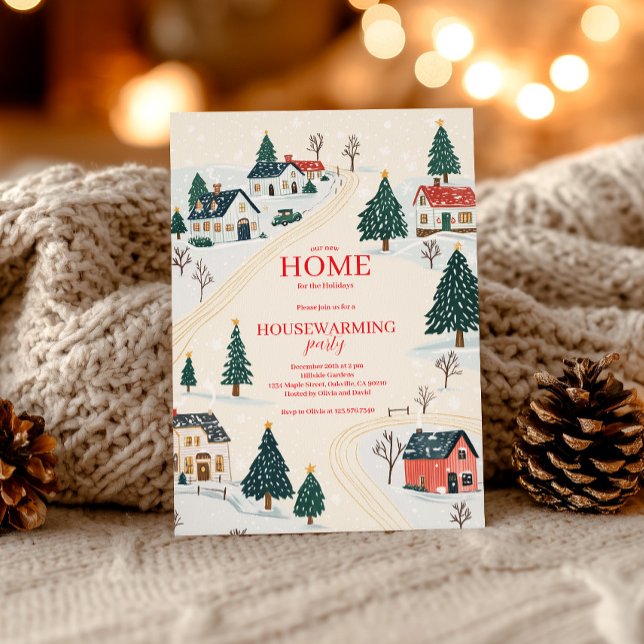 Invitación Navidades de Winter Village Fiesta de Calentamient (Subido por el creador)