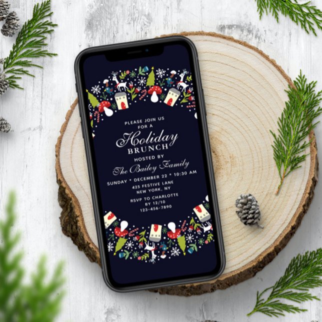 Invitación Navidades de Woodland Navidades Brunch (Subido por el creador)