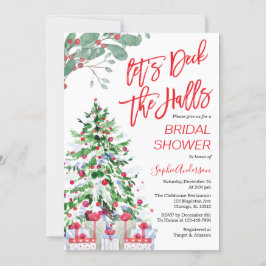Invitación Navidades Deck the Halls Bridal Shower