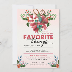 Invitación Navidades Decoración Cosas Favoritas Fiesta