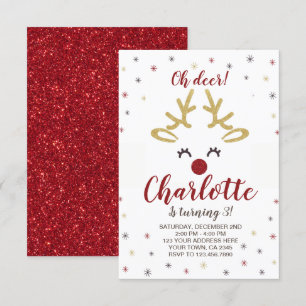 Invitación Navidades Deer