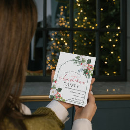 Invitación Navidades del acuerdo de Navidades de acuarela