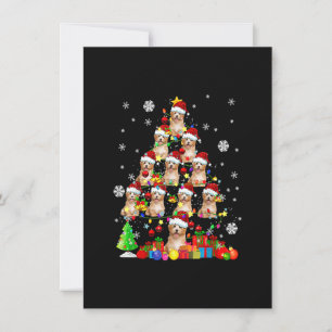 Invitación Navidades del Árbol de Navidad Santa Cavapoo ilumi
