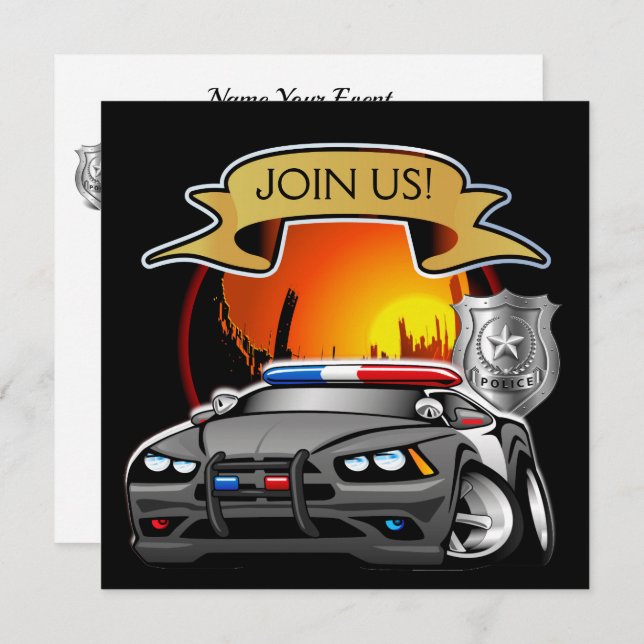 Invitación Navidades del Departamento de Policía (Anverso / Reverso)