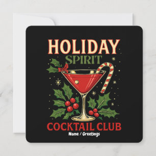 Invitación Navidades del Holiday Spirit Cocktail Club