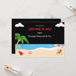 Invitación Navidades del lado del mar en julio Registro de no