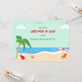Invitación Navidades del lado del mar en julio Registro de no