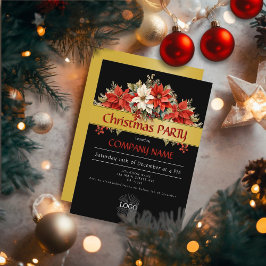 Invitación Navidades del logo corporativo Fiesta Golden