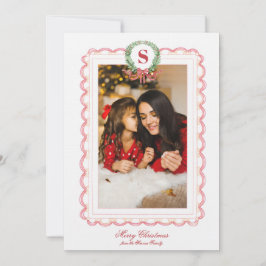 Invitación Navidades del milenio escriben foto de monograma