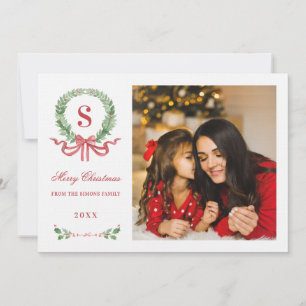 Invitación Navidades del milenio escriben foto de monograma