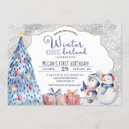 Invitación Navidades del primer cumpleaños de Omniéderland