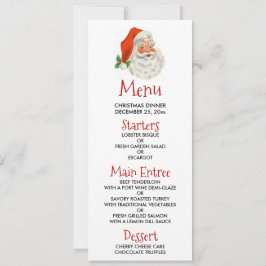 Invitación Navidades del Retro Vintage Jolly Santa Claus