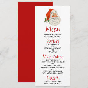 Invitación Navidades del Retro Vintage Jolly Santa Claus