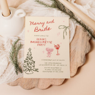 Invitación Navidades descascarados con la mano de una novia