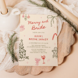 Invitación Navidades descascarados con la mano de una novia