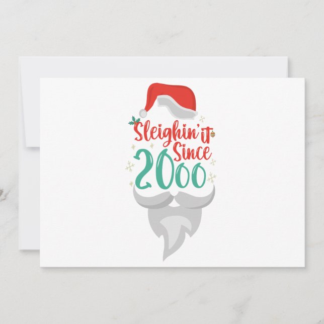 Invitación Navidades desde el cumpleaños Santa Santa (Anverso)