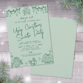 Invitación Navidades desprendidos de la mano Fiesta de suéter